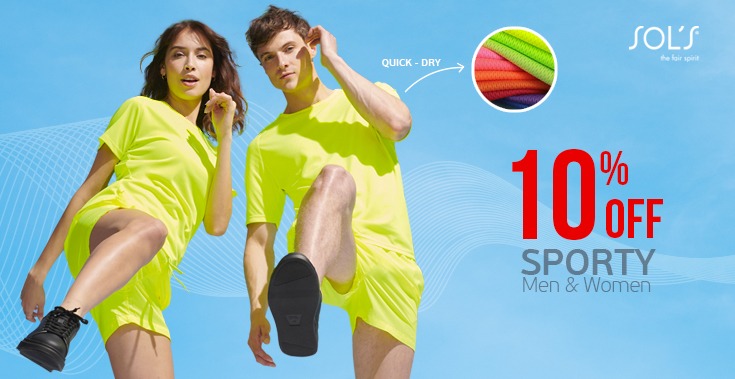 10% OFF | SOL'S SPORTY Men & Women